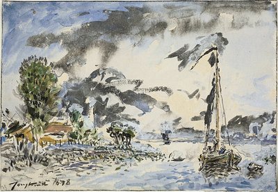 Fiskebåt av Johan Barthold Jongkind
