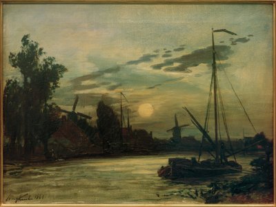 Landskap om kvelden av Johan Barthold Jongkind