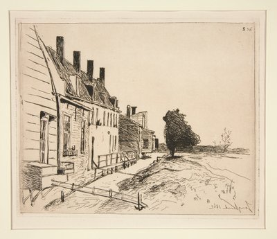 Hus langs kanalen av Johan Barthold Jongkind