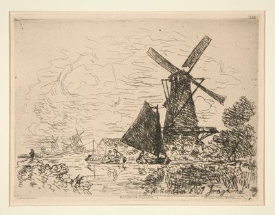 Mills in Holland (Mills in Holland) av Johan Barthold Jongkind