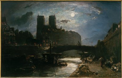 Vår Frue av Paris i måneskinnet av Johan Barthold Jongkind
