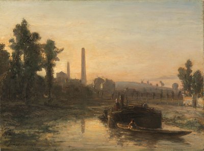 River View i Frankrike, muligens nær Pontoise av Johan Barthold Jongkind