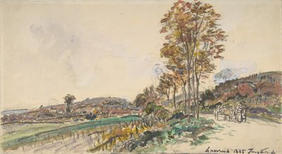 Vei nær La Côte-Saint-André, 1885. av Johan Barthold Jongkind