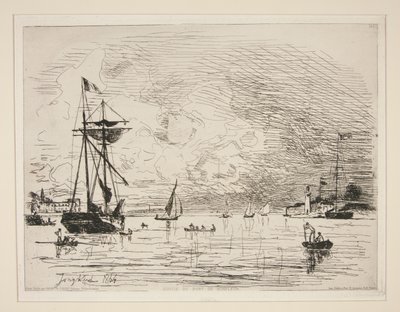 Gå ut fra havnen i Honfleur av Johan Barthold Jongkind