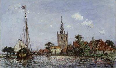 Overschie-kirken, 1866. av Johan Barthold Jongkind