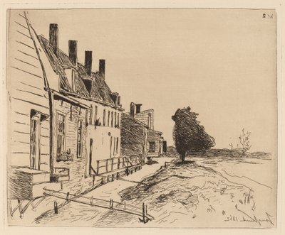 Husene på kanalbanken av Johan Barthold Jongkind