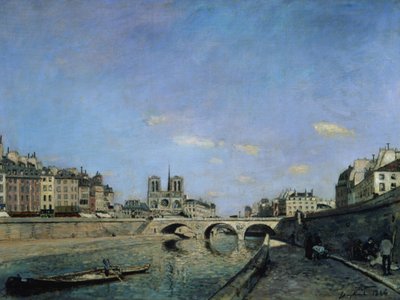 Seinen og Notre Dame i Paris av Johan Barthold Jongkind