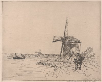 The Towpath, trykt av Auguste Delâtre (f.1822) av Johan Barthold Jongkind