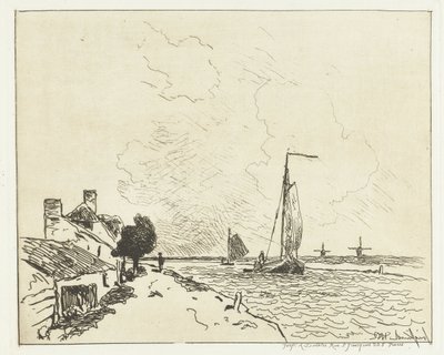 To seilskuter Seks nederlandske ansikter (serietittel) av Johan Barthold Jongkind