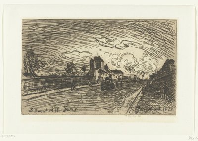 Utgang fra Cochin Hospital (Faubourg Saint-Jacques, Paris) av Johan Barthold Jongkind