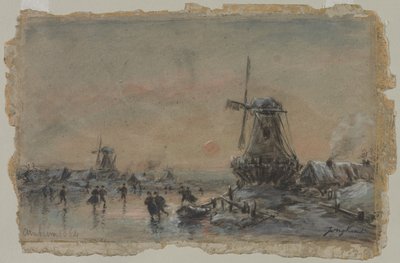 Utsikt over Arnheim (recto) av Johan Barthold Jongkind