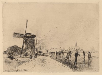 Utsikt over landsbyen Maaslins av Johan Barthold Jongkind