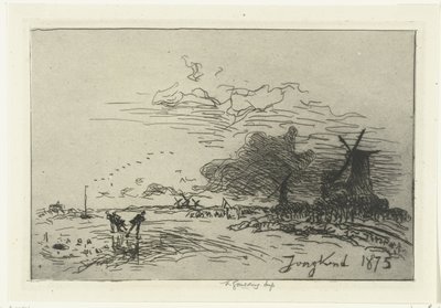 Vinterlandskap nær Rotterdam av Johan Barthold Jongkind