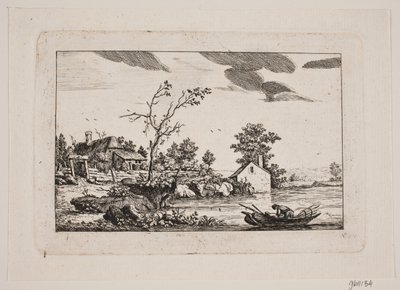 Landskap ved en innsjø av Johan Bülow