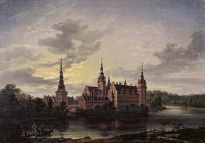 Frederiksborg slott ved måneskinn, 1817. av Johan Christian Dahl