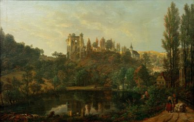 Utsikt over Tharandt slottsruin av Johan Christian Dahl