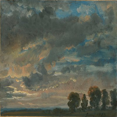Skyer om kvelden av Johan Christian Dahl