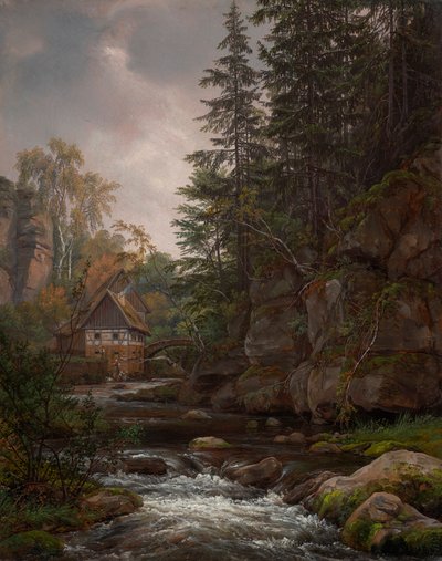 Lochmühle i Liebethal-dalen av Johan Christian Dahl