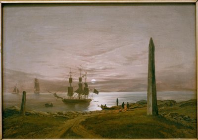 Fjordlandskap ved måneskinn av Johan Christian Dahl