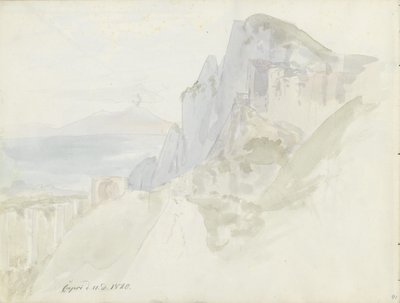 Fra veien mellom Capri by og Marina Grande av Johan Christian Dahl