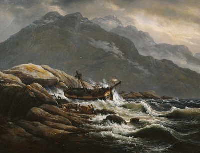 Skipsvrak av Johan Christian Dahl
