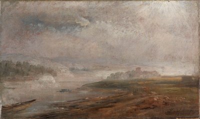 Elben en tåkete morgen av Johan Christian Dahl