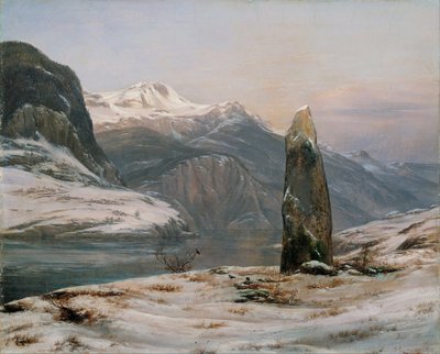 Vinter ved Sognefjorden av Johan Christian Dahl