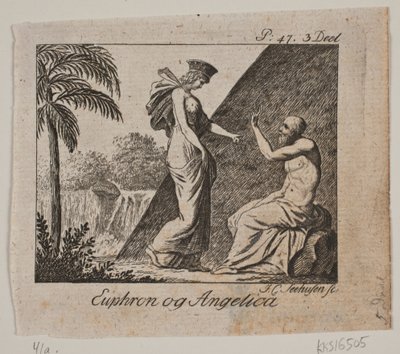 Vignet. Euphron og Angelica av Johan Christoph Seehusen