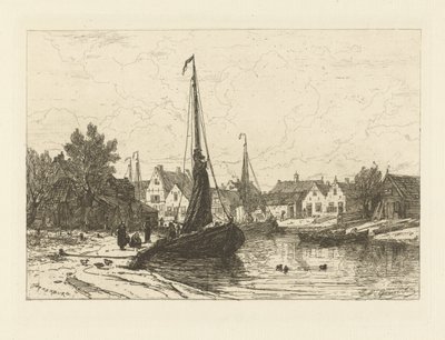 Utsikt over havnen i Spakenburg av Johan Conrad Greive