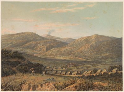 Utsikt over Tengger-fjellene I Tenger-fjellene. (østlig hjørne av Java.) (tittel på objekt) av Johan Conrad Greive