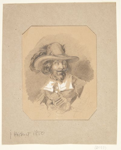 Portrett av mann av Johan Fredrik Hockert