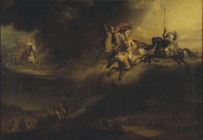 La chevauchee des Valkyries - The Ride of the Valkyries, av Sandberg, Johan Gustaf (1782-1854). Olje på lerret. Mål: 140x201 cm. Nationalmuseum Stockholm av Johan Gustaf Sandberg