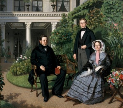 Portrett av Metelerkamp-familien av Johan Heinrich Neuman