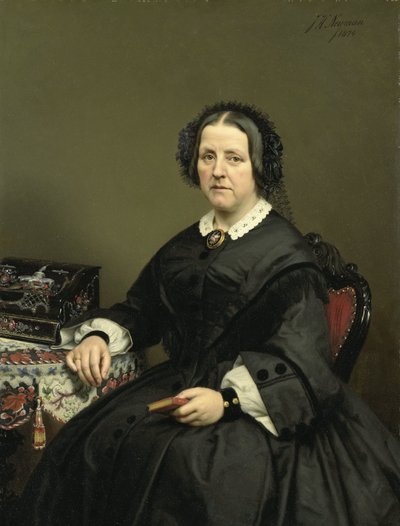 Wilhelmina Margaretha van den Bosch (1807-74). Kone til Gerard Johan Lost van Themaat av Johan Heinrich Neuman