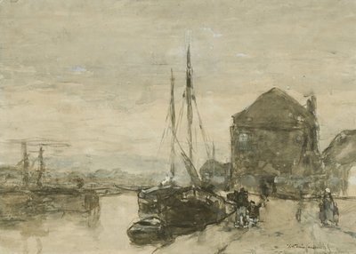 Utsikt over Turfmarkt og Eendjespoort i Haarlem Utsikt over Turfmarkt med Eendjespoort i Haarlem av Johan Hendrik Weissenbruch