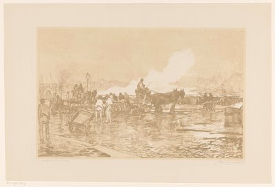 Havneutsikt i Rotterdam av Johan Hendrik van Mastenbroek (signed by artist)