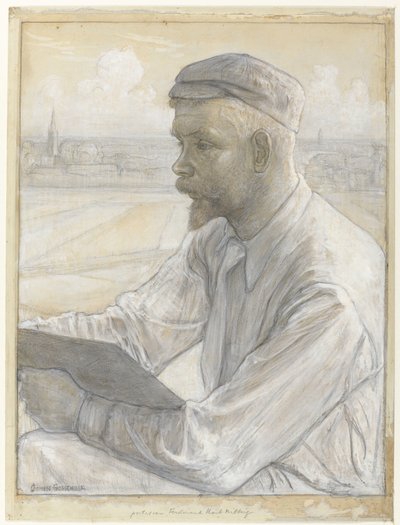 Portrett av maleren Ferdinand Hart Nibbrig av Johan Henri Gustaaf Cohen Gosschalk