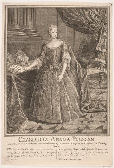 Charlotte Amalie Plessen av Johan Herman Thiele