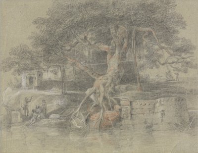 En døende hindu brakt til elven Ganges av Johan Joseph Zoffany