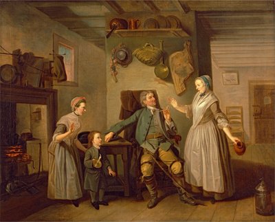 David Garrick og Mary Bradshaw i David Garricks The Farmer