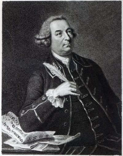 Portrett av John Christopher Smith (1712-95), musiker og amanuensis av Handel av Johan Joseph Zoffany