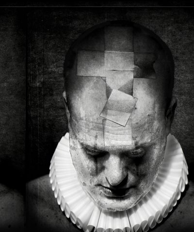 A clowns death (serie), 2016 (fotomanipulering) av Johan Lilja
