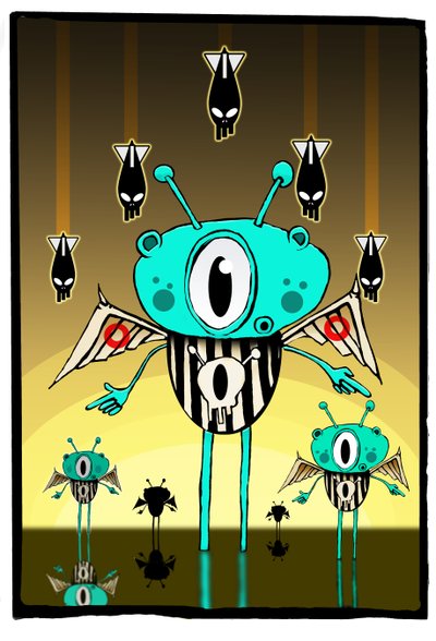 Team alien, 2012 (illustrasjon) av Johan Lilja