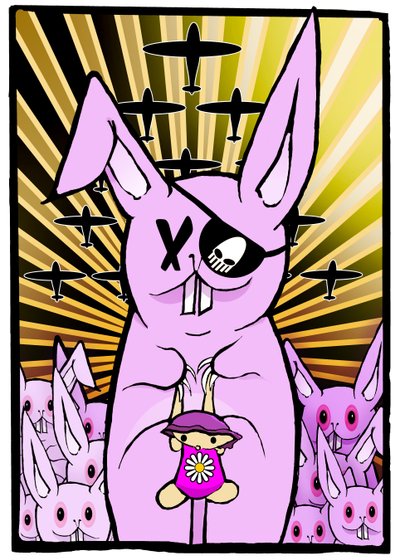 The Rabbits, 2012 (digitalt maleri) av Johan Lilja