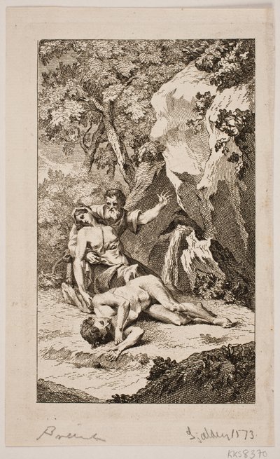 Illustrasjon til Salomon Gessners "Abels død", 1764 av Johan Martin Preisler