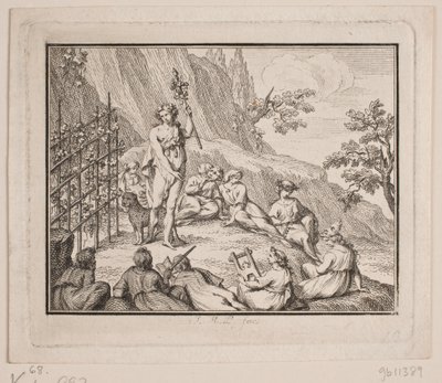 Vignetten. Bacchus og musene av Johan Martin Preisler