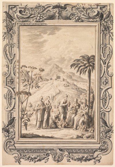 Illustrasjon og kantdesign for Kupfer-Bibel (kobberbibel) av Johan Melchior Füssli
