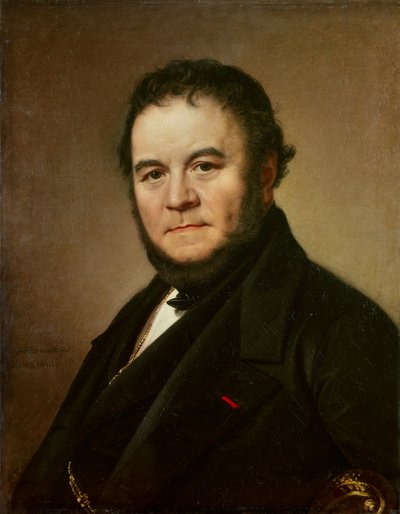 Portrett av Henri Beyle dit Stendhal (1783 - 1842), fransk forfatter. Maleri av Johan Olaf Sodermark (1790 - 1848), svensk skole av Johan Olaf Sodermark