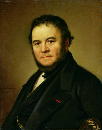 Portrett av Marie Henri Beyle, kjent som Stendhal (1783-1842) 1840 av Johan Olaf Sodermark