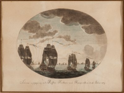 Sjøslaget ved Öland 26. juli 1789, ca. 1790. av Johan Petter Cumelin